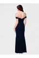 Off the Shoulder Long Stretch Crepe Ivory Sleeveless Formal Dress / Bridesmaid Dress Victoria