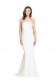 One Shoulder Sweep Train Stretch Crepe & Tulle Ivory Sleeveless Formal Evening Gown / Bridesmaid Dress Victoria