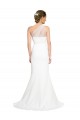 One Shoulder Sweep Train Stretch Crepe & Tulle Ivory Sleeveless Formal Evening Gown / Bridesmaid Dress Victoria