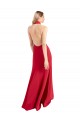 High Neck Long Stretch Crepe Red A-Line Sleeveless Formal Evening Gown / Prom Dress / Bridesmaid Dress Victoria