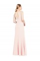High Neck Long Stretch Crepe Pink Sleeveless Formal Evening Gown / Prom Dress / Bridesmaid Dress Victoria