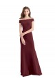 High Neck Long Stretch Crepe Burgundy Gold Sleeveless Prom Dress / Bridesmaid Dress Victoria