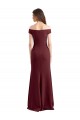 High Neck Long Stretch Crepe Burgundy Gold Sleeveless Prom Dress / Bridesmaid Dress Victoria