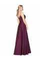 High Neck Long Stretch Crepe Wild Berry Sleeveless Formal Evening Gown / Prom Dress / Bridesmaid Dress Victoria