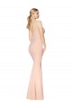 High Neck Long Stretch Crepe Nude Sleeveless Formal Dress / Bridesmaid Dress Victoria