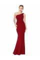 High Neck Long Stretch Crepe Burgundy Sleeveless Formal Evening Gown / Prom Dress / Bridesmaid Dress Victoria