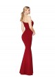 High Neck Long Stretch Crepe Burgundy Sleeveless Formal Evening Gown / Prom Dress / Bridesmaid Dress Victoria