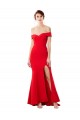 High Neck Long Stretch Crepe Red Sleeveless Formal Evening Dress / Prom Dress / Bridesmaid Dress Victoria