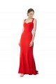 High Neck Long Stretch Crepe Red Sleeveless Formal Evening Gown / Prom Dress / Bridesmaid Dress Victoria