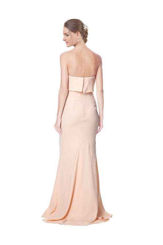High Neck Long Stretch Crepe Nude Sleeveless Black Tie Evening Gown / Prom Dress / Bridesmaid Dress Victoria