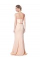 High Neck Long Stretch Crepe Nude Sleeveless Black Tie Evening Gown / Prom Dress / Bridesmaid Dress Victoria