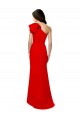 High Neck Long Stretch Crepe Red Sleeveless Formal Dress / Bridesmaid Dress Victoria