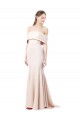 High Neck Long Stretch Crepe Nude Sleeveless Formal Evening Gown / Prom Dress / Bridesmaid Dress Victoria