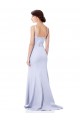 High Neck Long Stretch Crepe Light Sky Blue Sleeveless Evening Gown / Prom Dress / Bridesmaid Dress Victoria