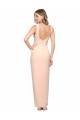Square Neck Long Stretch Crepe Nude Sleeveless Formal Evening Gown / Prom Dress / Bridesmaid Dress Victoria