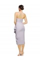 Strapless Cocktail Length Stretch Crepe Arctic Lilac Sleeveless High Low Evening Gown / Prom Dress / Bridesmaid Dress Victoria
