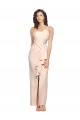 Strapless Long Stretch Crepe Nude Sleeveless Semi Formal Evening Dress / Prom Dress / Bridesmaid Dress Victoria