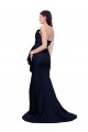 Strapless Sweep Train Stretch Crepe Dark Navy Sheath Sleeveless Semi Formal Evening Dress / Prom Dress / Bridesmaid Dress Victoria