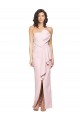 Strapless Long Stretch Crepe Pink Sleeveless Formal Dress / Bridesmaid Dress Victoria