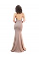 V-Neck Long Stretch Crepe Dusty Pink Sleeveless Black Tie Evening Gown / Prom Dress / Bridesmaid Dress Victoria