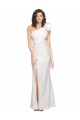 One Shoulder Long Stretch Crepe Ivory Sleeveless Formal Evening Dress / Bridesmaid Dress Victoria
