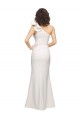 One Shoulder Long Stretch Crepe Ivory Sleeveless Formal Evening Dress / Bridesmaid Dress Victoria