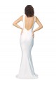 High Neck Long Stretch Crepe Ivory Sleeveless Formal Evening Gown / Prom Dress / Bridesmaid Dress Victoria