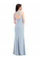 V-Neck Long Stretch Crepe Light Sky Blue Sleeveless Formal Evening Gown / Prom Dress / Bridesmaid Dress Victoria