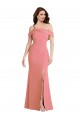 One Shoulder Long Stretch Crepe Hot Pink Sleeveless Semi Formal Evening Dress / Prom Dress / Bridesmaid Dress Victoria