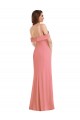 One Shoulder Long Stretch Crepe Hot Pink Sleeveless Semi Formal Evening Dress / Prom Dress / Bridesmaid Dress Victoria