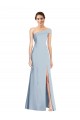 Off the Shoulder Long Stretch Crepe Light Sky Blue Sleeveless Formal Evening Gown / Prom Dress / Bridesmaid Dress Victoria