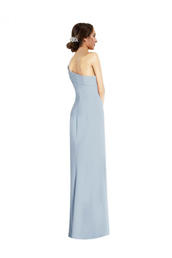Off the Shoulder Long Stretch Crepe Light Sky Blue Sleeveless Formal Evening Gown / Prom Dress / Bridesmaid Dress Victoria