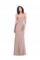 Strapless Long Stretch Crepe Dusty Pink Sleeveless Formal Dress / Bridesmaid Dress Victoria