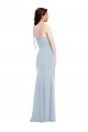 Strapless Long Stretch Crepe Light Sky Blue Sleeveless Bridesmaid Dress / Formal Dress Victoria