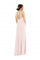 Halter Neck Long Stretch Crepe Pink Sleeveless Formal Evening Gown / Prom Dress / Bridesmaid Dress Victoria