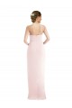 Halter Neck Long Stretch Crepe Pink Sleeveless Semi Formal Evening Dress / Prom Dress / Bridesmaid Dress Victoria