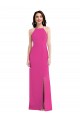 High Neck Long Stretch Crepe Fuchsia Sleeveless Formal Evening Gown / Prom Dress / Bridesmaid Dress Victoria