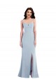 Spaghetti Straps Long Stretch Crepe Light Sky Blue Sleeveless Formal Evening Gown / Prom Dress / Bridesmaid Dress Victoria