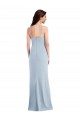 Spaghetti Straps Long Stretch Crepe Light Sky Blue Sleeveless Formal Evening Gown / Prom Dress / Bridesmaid Dress Victoria