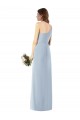 One Shoulder Long Stretch Crepe Light Sky Blue Sleeveless Semi Formal Evening Dress / Prom Dress / Bridesmaid Dress Victoria