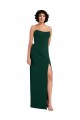 Strapless Long Stretch Crepe Midnight Green Sleeveless Formal Evening Gown / Prom Dress / Bridesmaid Dress Victoria