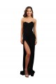 High Neck Long Stretch Crepe Black Column Sleeveless Formal Evening Gown / Prom Dress / Bridesmaid Dress Victoria