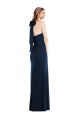 High Neck Long Stretch Crepe Dark Navy Sleeveless Semi Formal Evening Dress / Prom Dress / Bridesmaid Dress Victoria