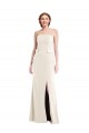 Strapless Long Stretch Crepe Ivory Sleeveless Semi Formal Evening Dress / Prom Dress / Bridesmaid Dress Victoria