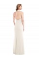 Halter Neck Long Stretch Crepe Ivory Sleeveless Semi Formal Evening Dress / Prom Dress / Bridesmaid Dress Victoria