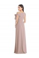 Off the Shoulder Long Stretch Crepe Dusty Pink Sleeveless Formal Evening Gown / Prom Dress / Bridesmaid Dress Victoria
