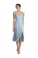 Sweetheart Midi Length Stretch Crepe Light Sky Blue Sleeveless Evening Gown / Prom Dress / Bridesmaid Dress Victoria