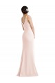 V-Neck Long Stretch Crepe Pink Sleeveless Formal Evening Gown / Prom Dress / Bridesmaid Dress Victoria