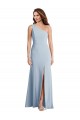 One Shoulder Long Stretch Crepe Light Sky Blue Sleeveless Formal Evening Gown / Prom Dress / Bridesmaid Dress Victoria