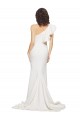 One Shoulder Sweep Train Stretch Crepe Ivory Sleeveless Semi Formal Evening Dress / Prom Dress / Bridesmaid Dress Victoria